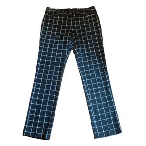 LAST CHANCE! Brand new black with white windowpane plaid trousers size 10